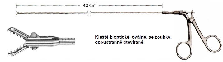 Kliešte bioptické 400 mm, 7 Charr. flexibilné obojstranné ot.